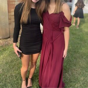 Bridesmaids dress, size 6, purple red